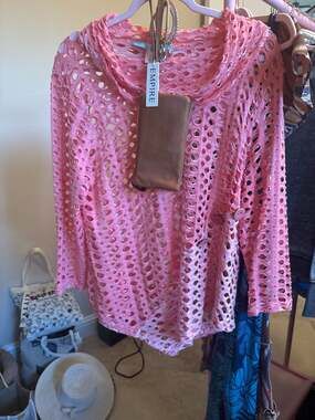 Cotton On open knit cardigan in pink